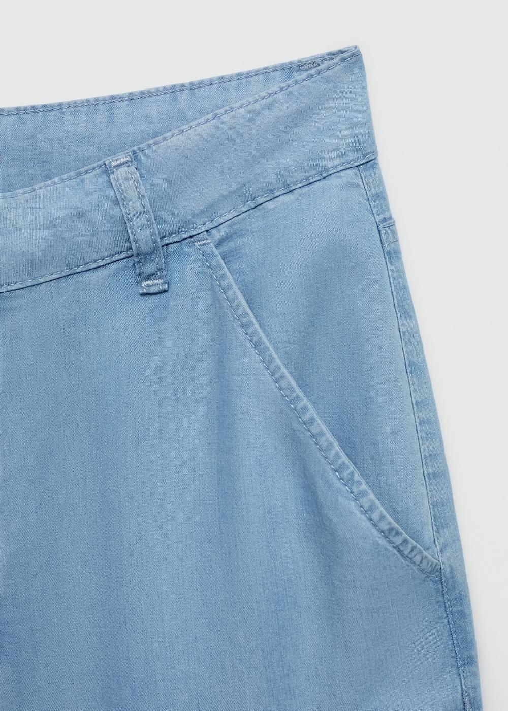 Mango Wideleg-Hose aus Lyocell Letzter Tag
