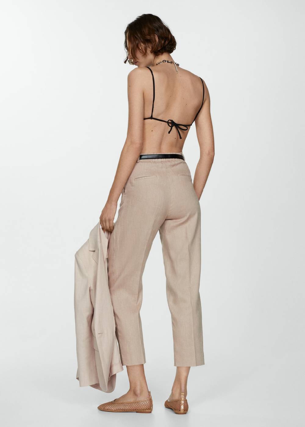 Mango Gerade Hose aus 100 % Leinen Bis zu 60% Rabatt