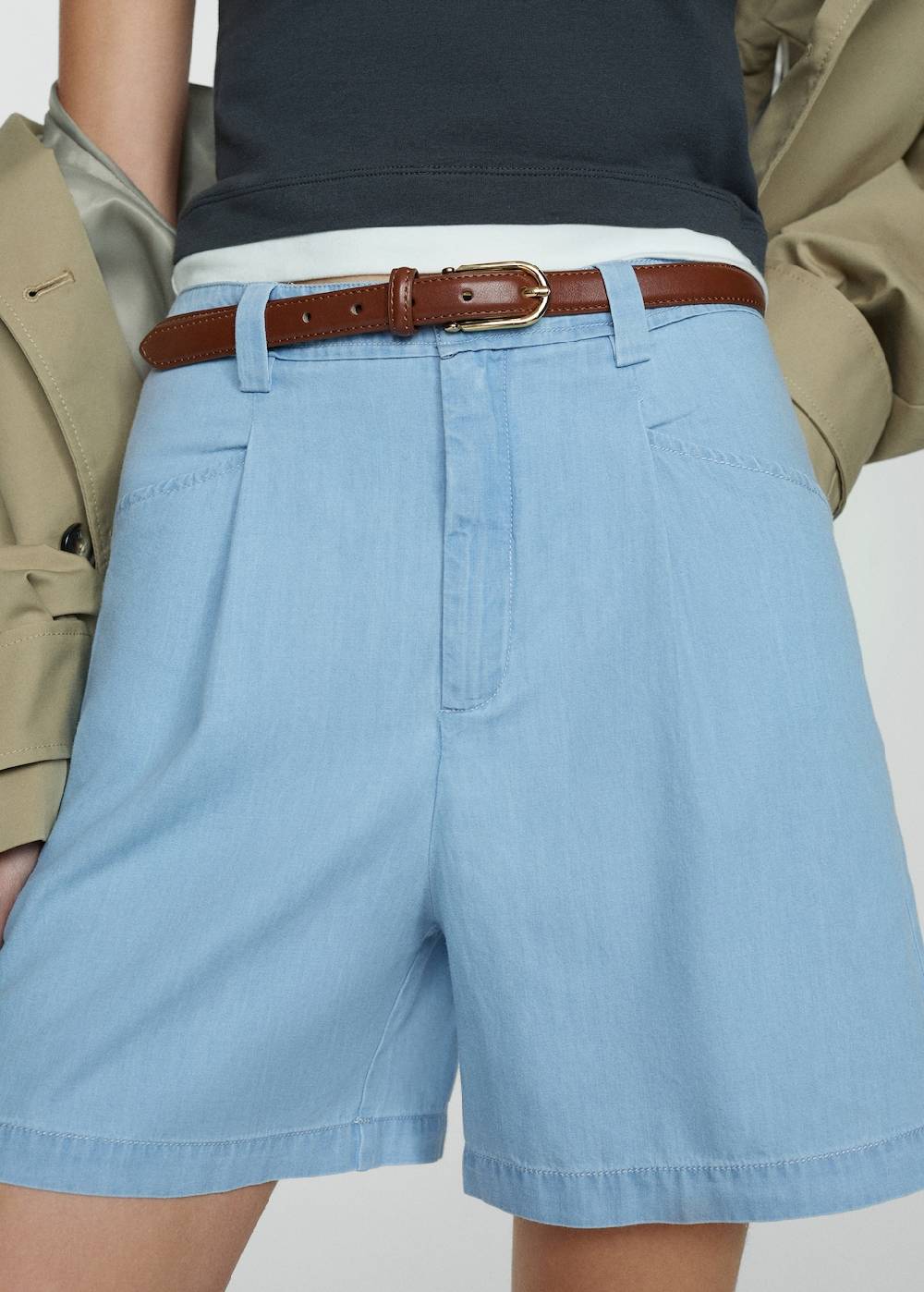 Mango Gerade Shorts mit mittlerer Bundhöhe Bis zu 55% Rabatt