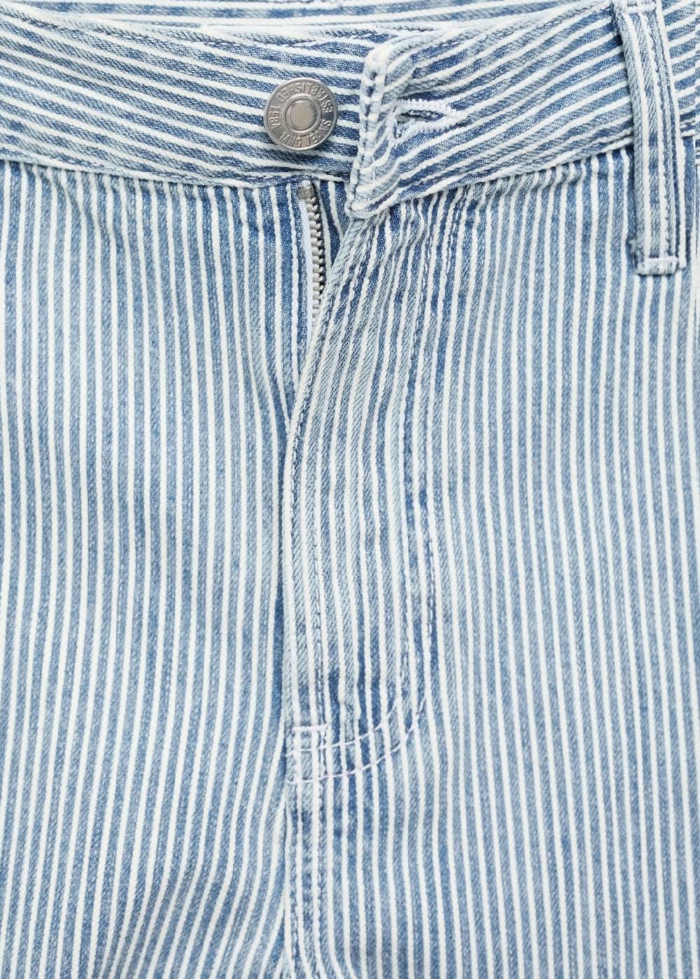 Mango Jeansshorts mit Streifenmuster Begrenzt auf 3 Tage