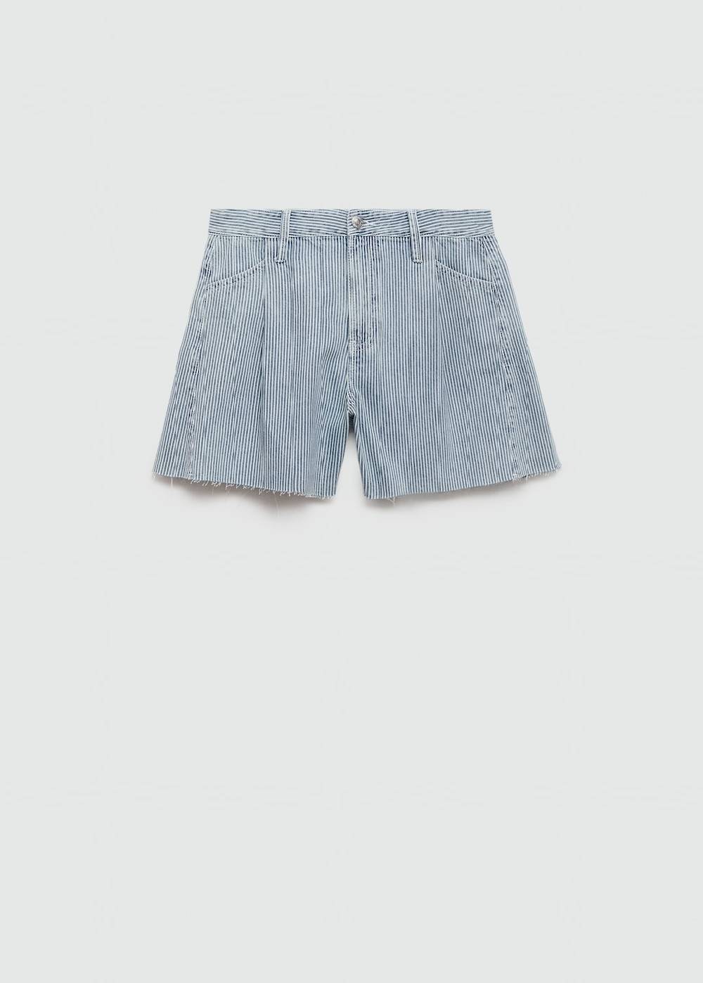 Mango Jeansshorts mit Streifenmuster Begrenzt auf 3 Tage