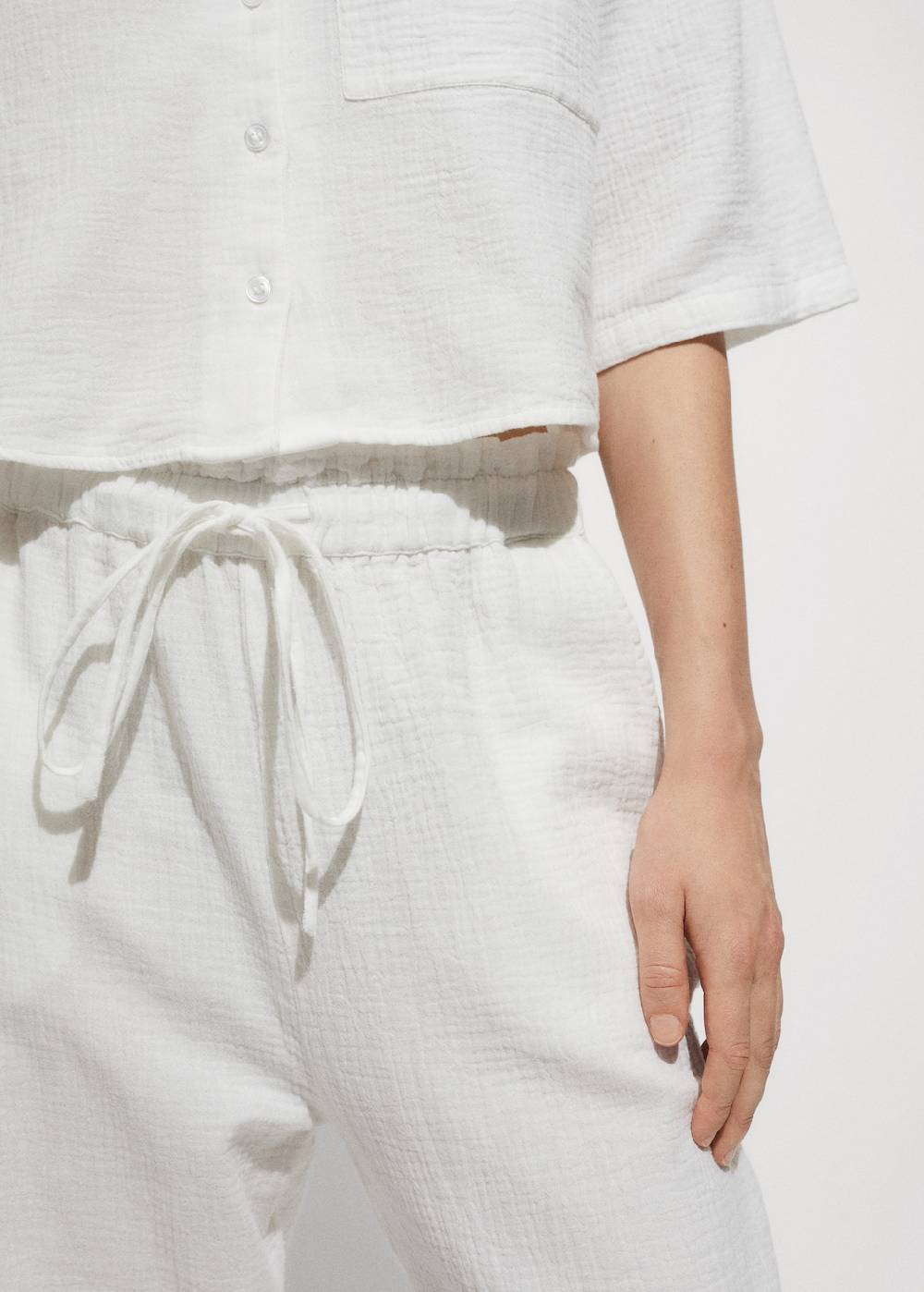 Mango Baumwollhose mit Gummibund Speichern exportieren