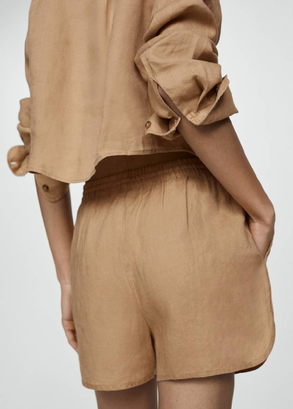 Mango Gerade Shorts aus 100 % Leinen Black Friday Preise