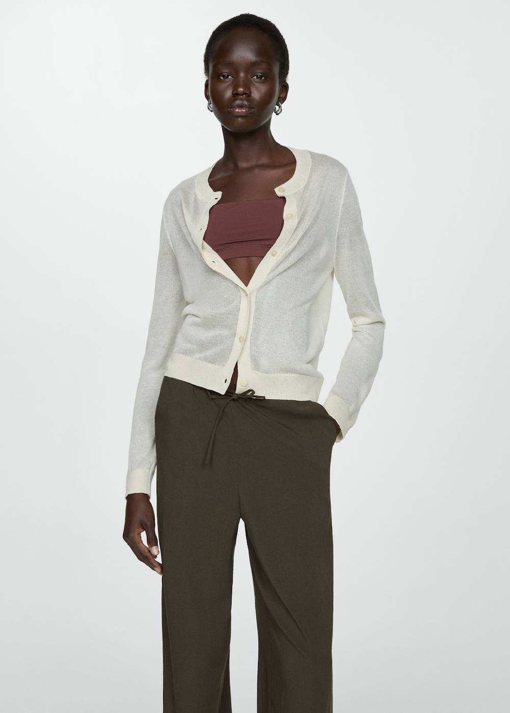 Mango Gerade Hose mit Stretchbund zollfrei