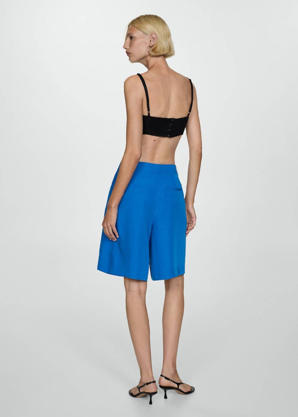 Mango Bermudashorts aus Lyocell mit Bundfalten Rabatte dieses Monats