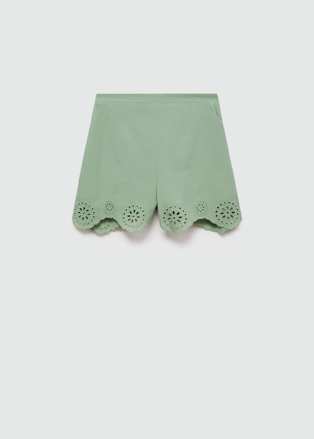 Mango Bestickte Lochstrick-Shorts Online