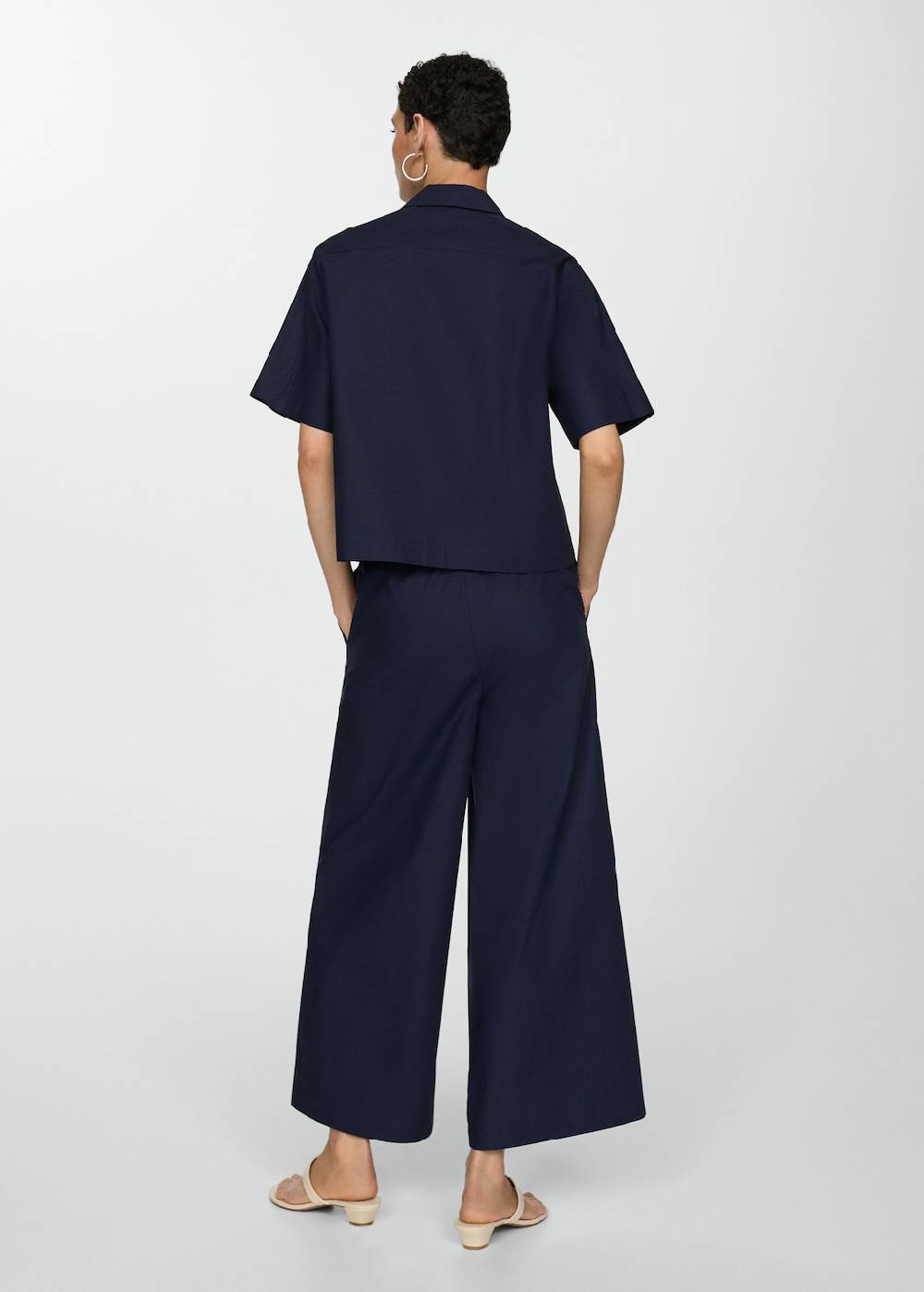 Mango Wideleg-Baumwollhose Outlet