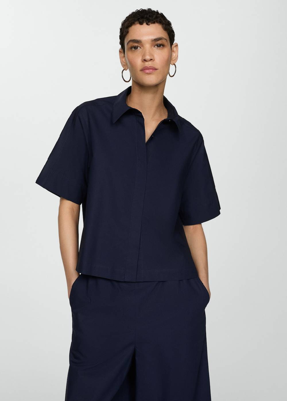 Mango Wideleg-Baumwollhose Outlet