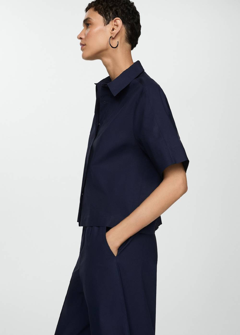 Mango Wideleg-Baumwollhose Outlet