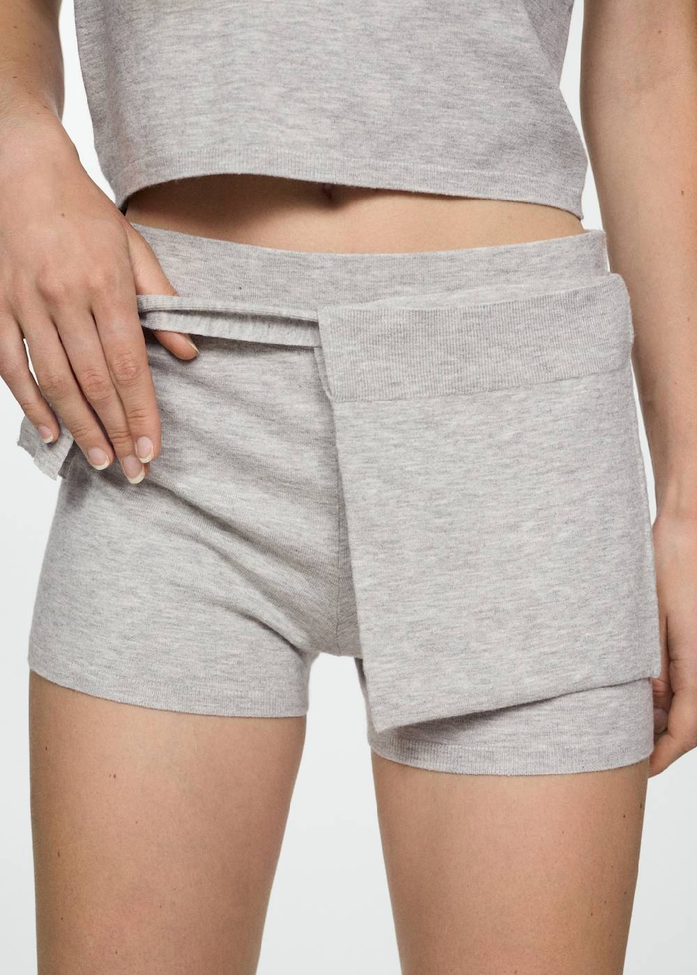 Mango Strickshorts mit Schleife Fabrikverkauf