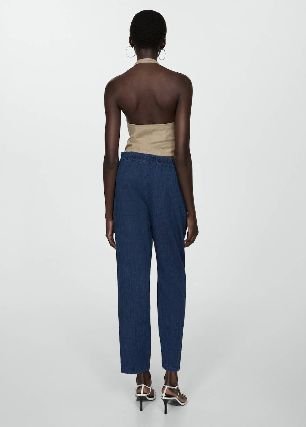 Mango Baumwollhose mit Gummibund Limitierter Zeitrabatt