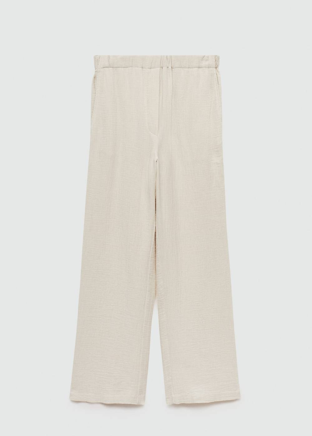 Mango Wideleg-Baumwollhose Rabatt