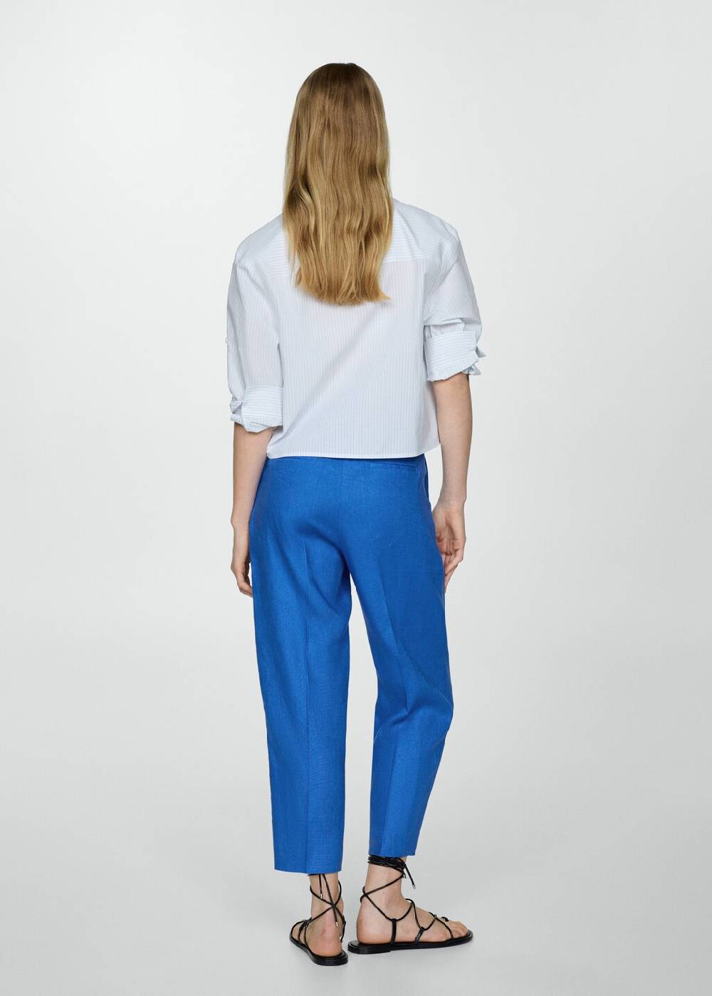 Mango Gerade Hose aus 100 % Leinen Flash Sale