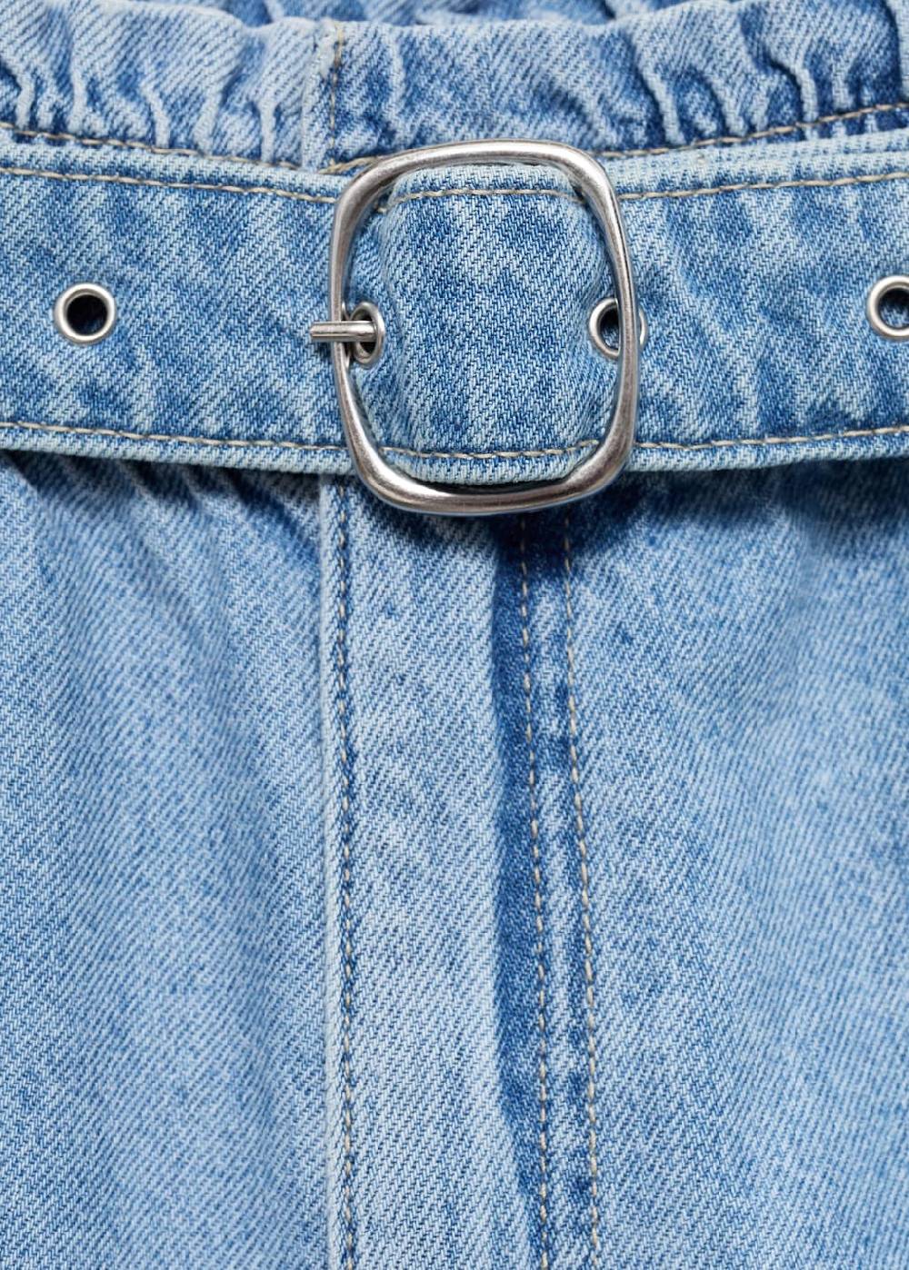 Mango Jeans-Shorts mit Gürtel Heißer Verkauf