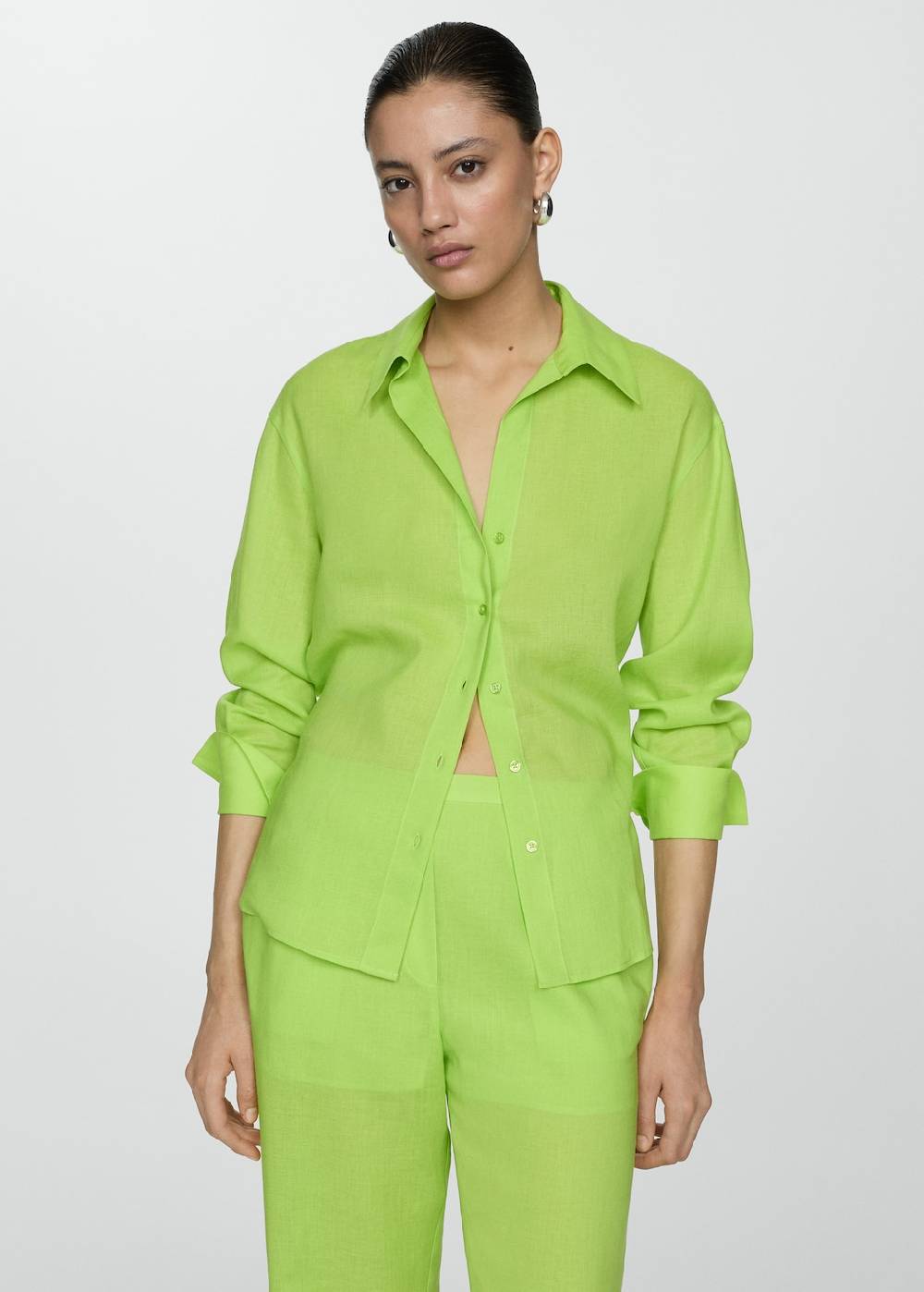 Mango Gerade Lyocell-Hose Top Angebot