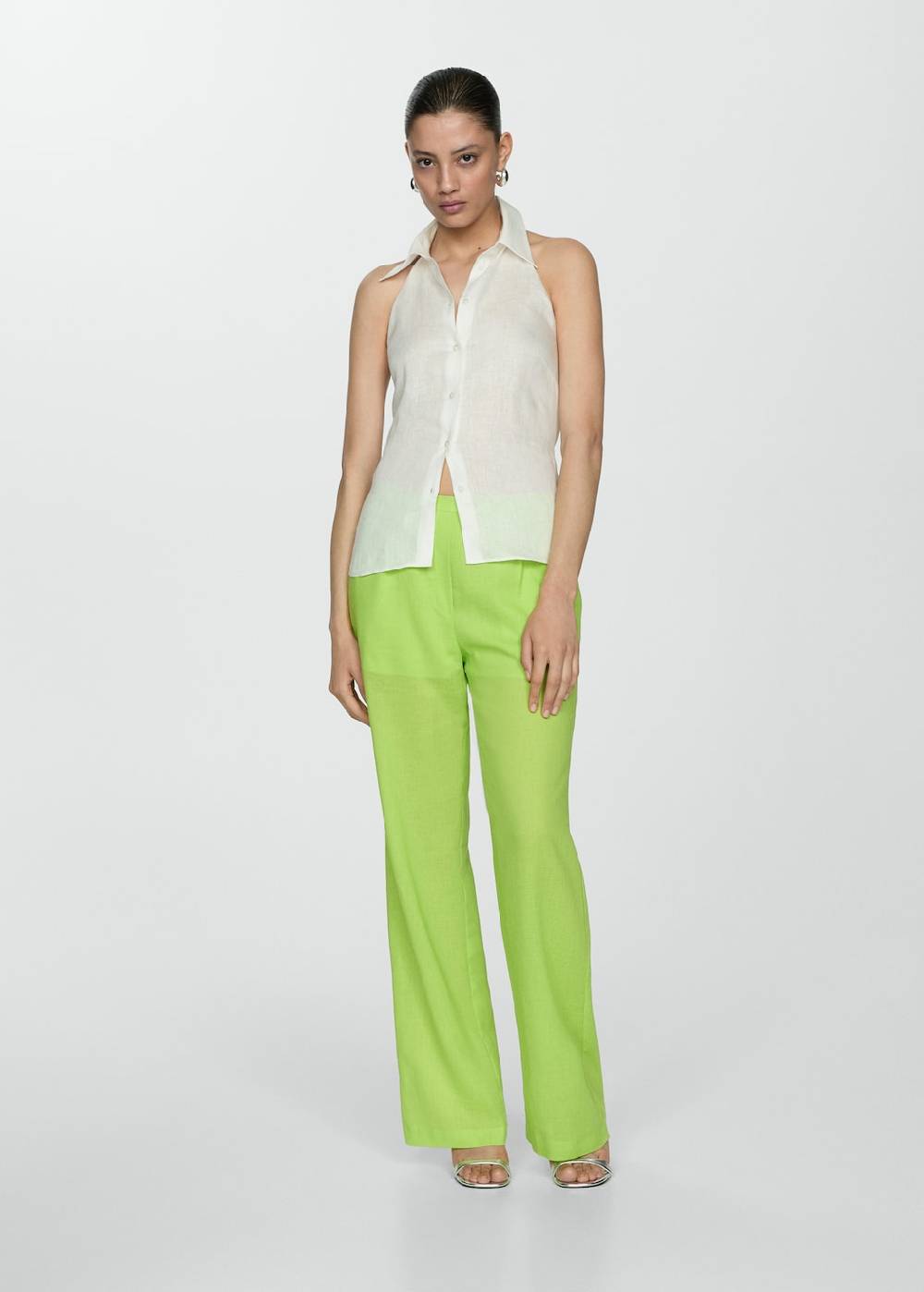 Mango Gerade Lyocell-Hose Top Angebot