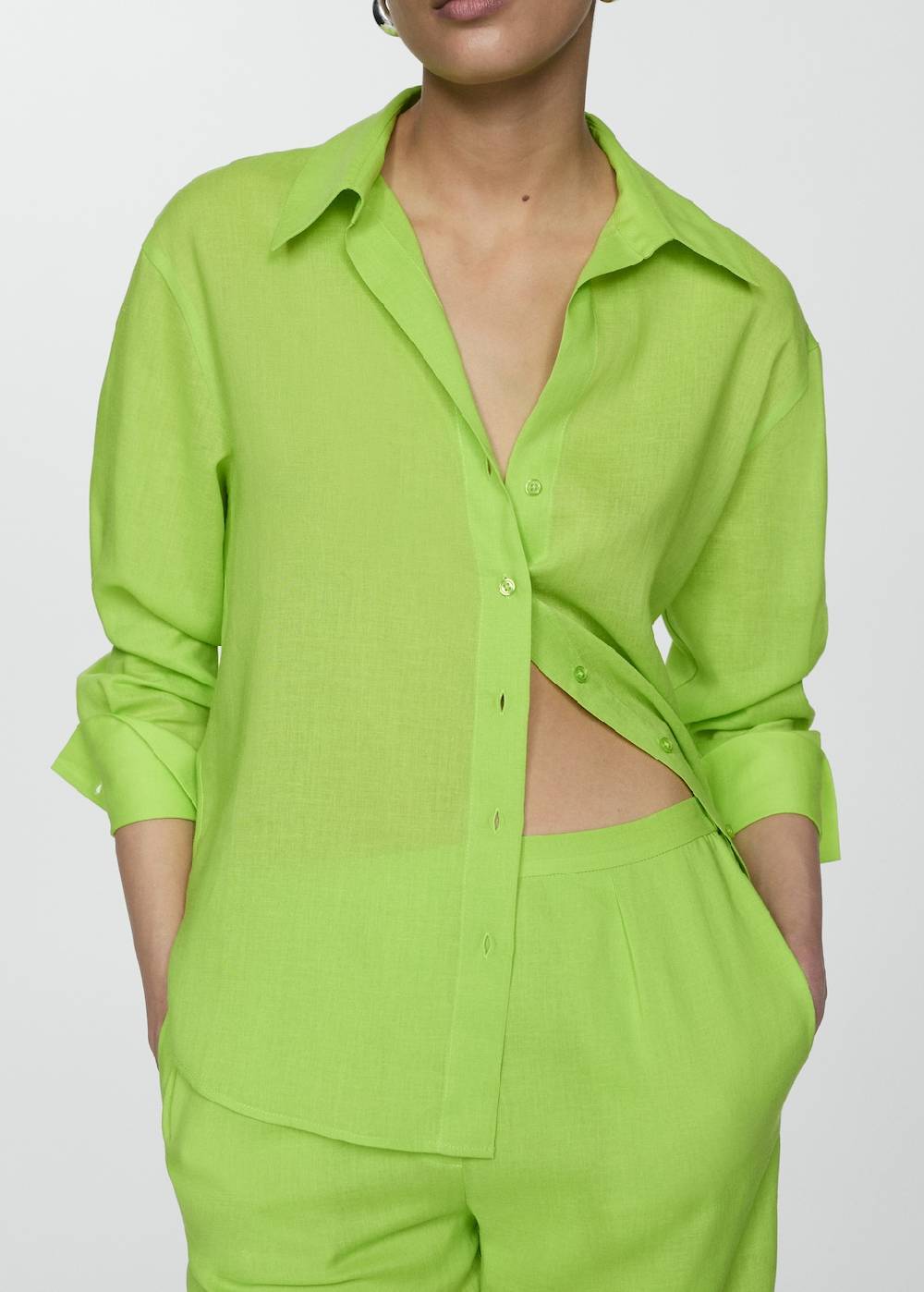 Mango Gerade Lyocell-Hose Top Angebot