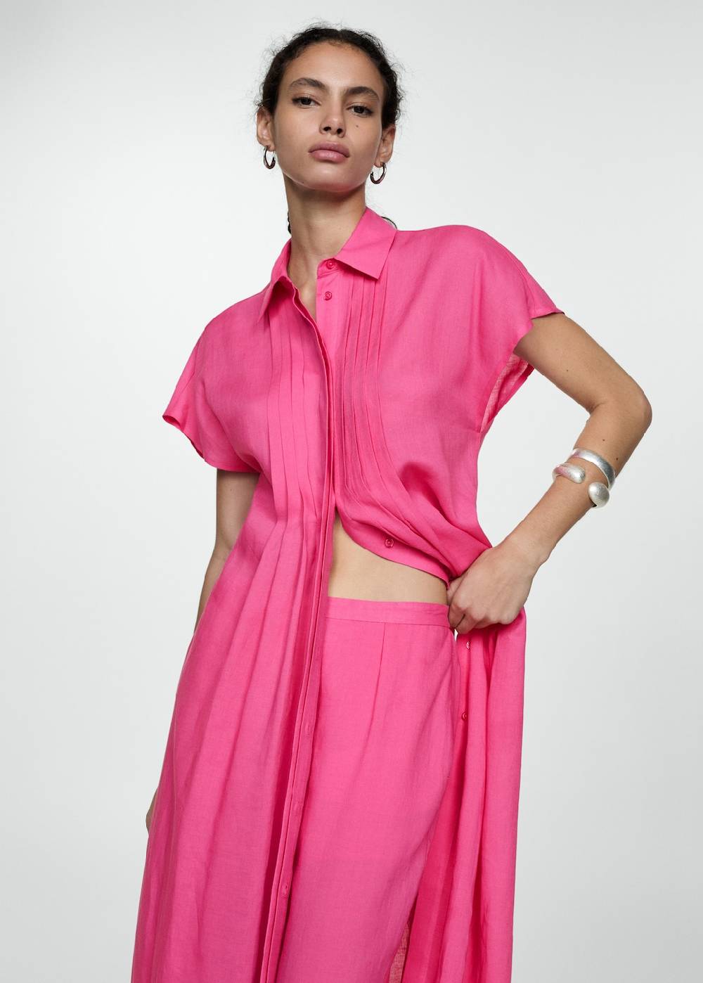Mango Gerade Lyocell-Hose Neueste Mode