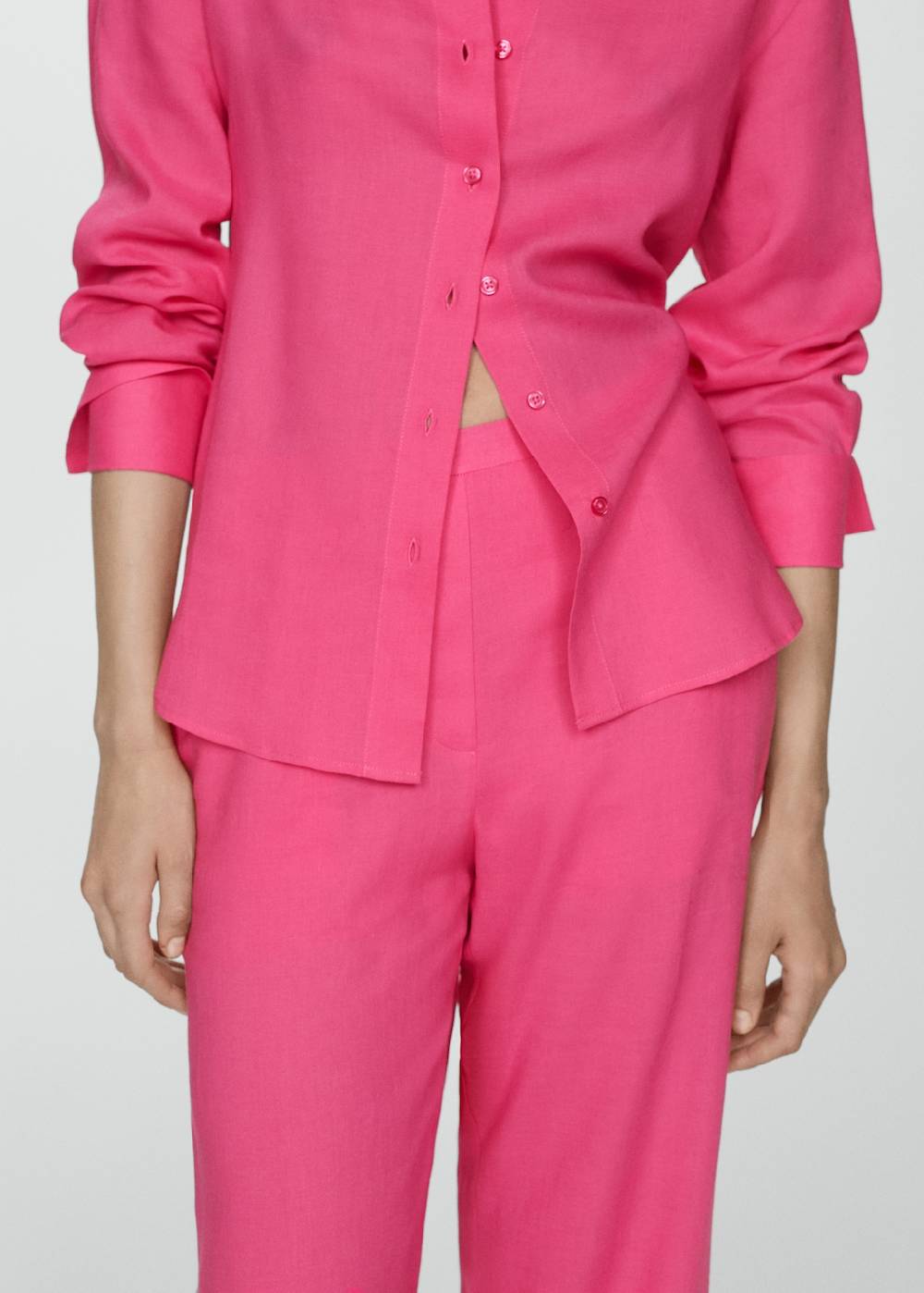 Mango Gerade Lyocell-Hose Neueste Mode