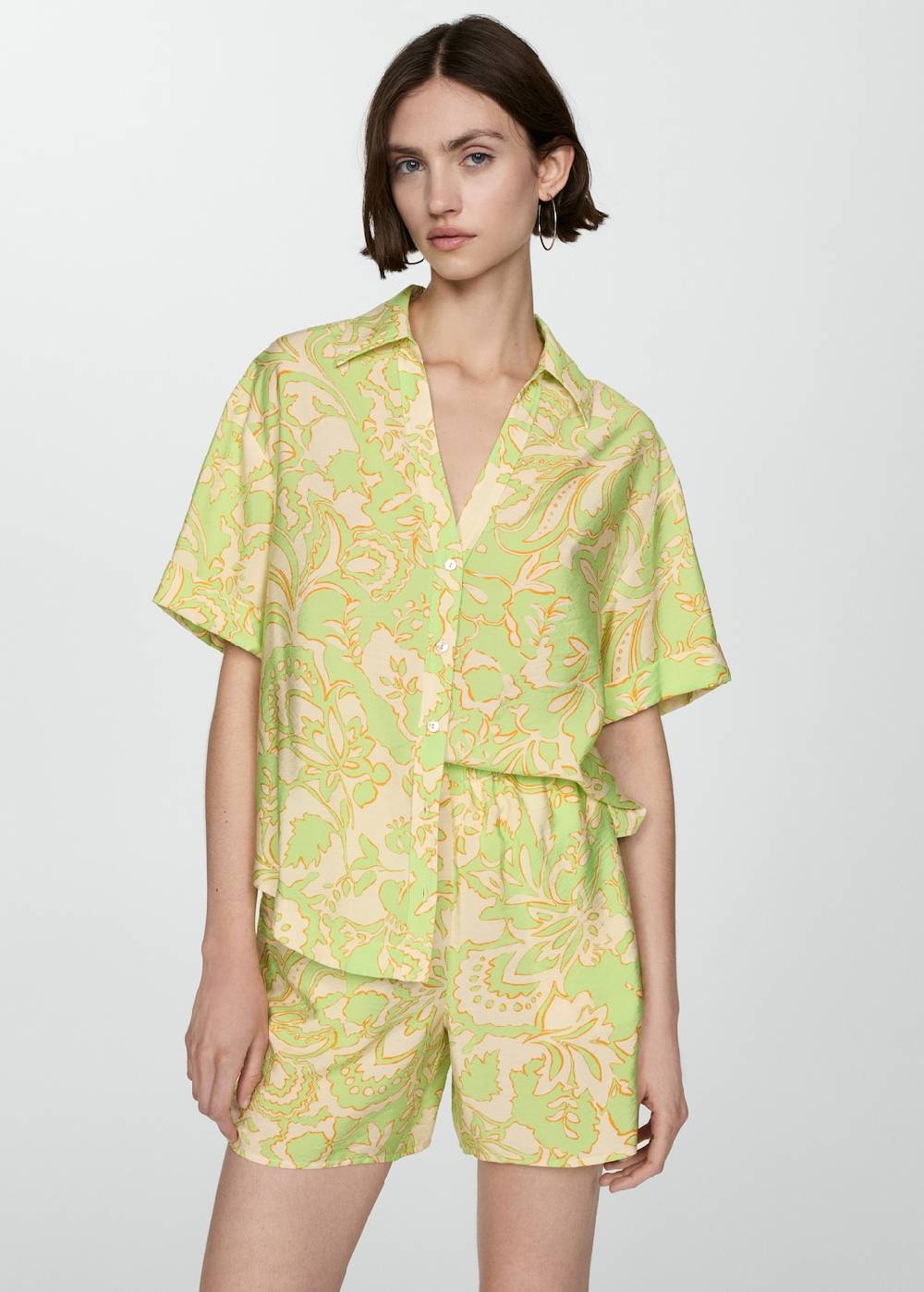 Mango Fließende Print-Shorts Online Outlet