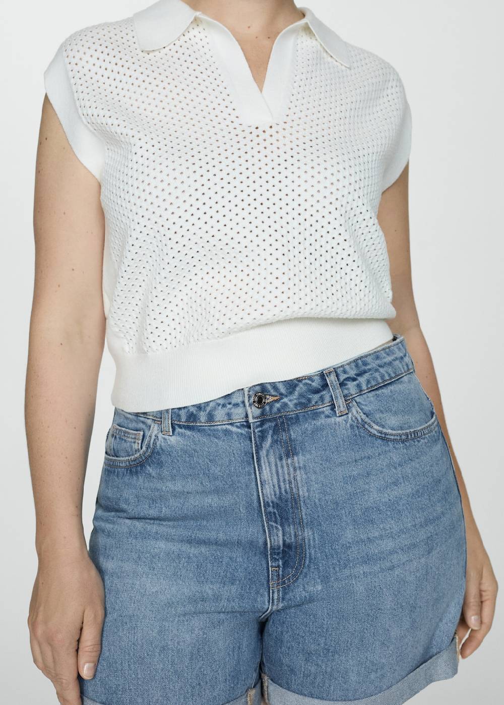 Mango Mom Fit-Jeans-Shorts Zeitlich begrenztes Angebot