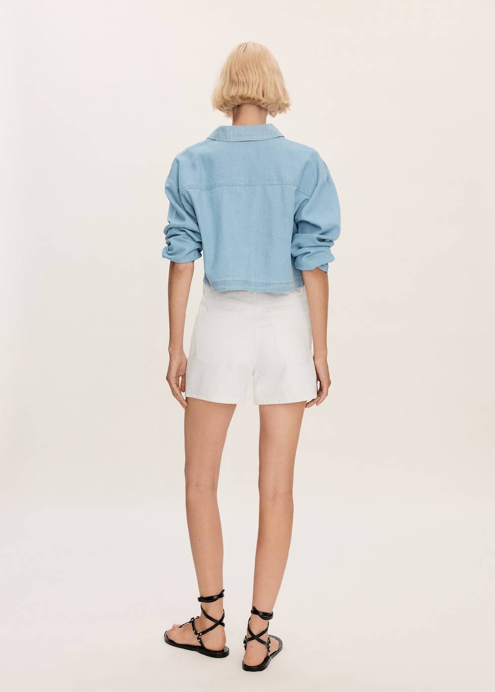 Mango Jeans-Shorts mit hoher Taille Saisonale Angebote