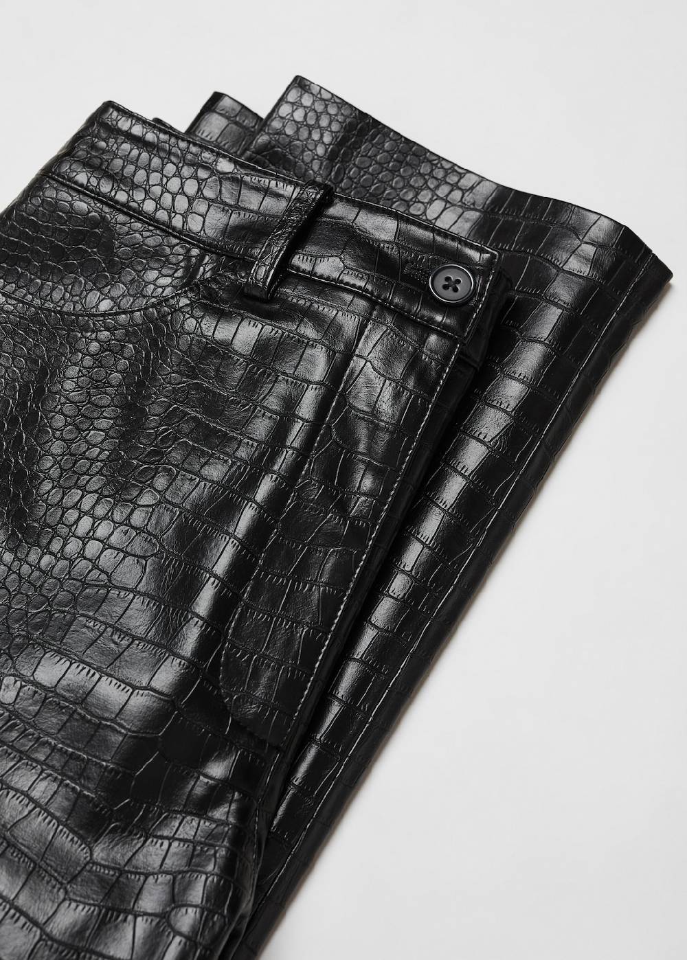 Mango Gearde Hose mit Animal-Print-Effekt Tiefpreis