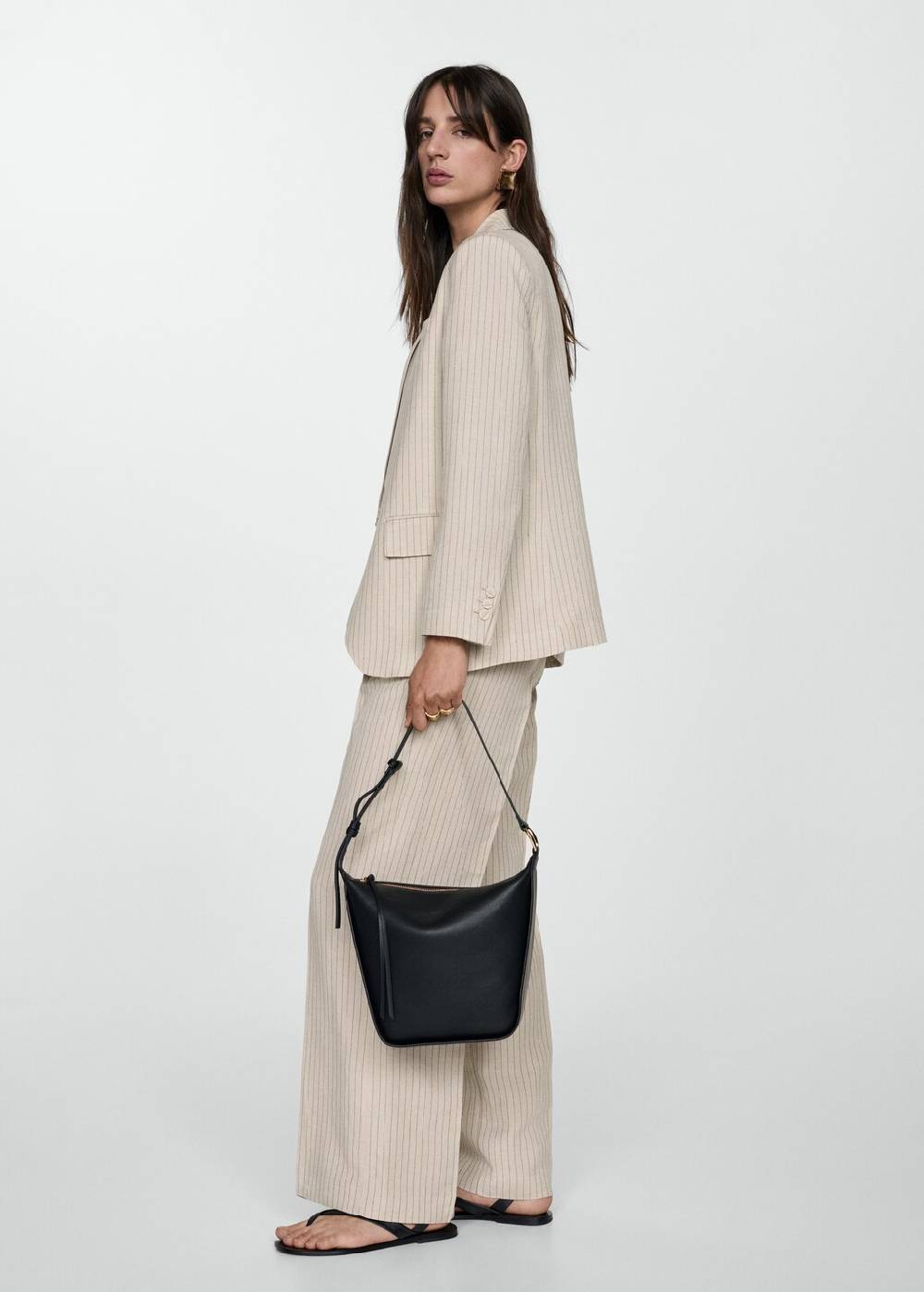 Mango Gestreifte Anzughose Neueste Stile