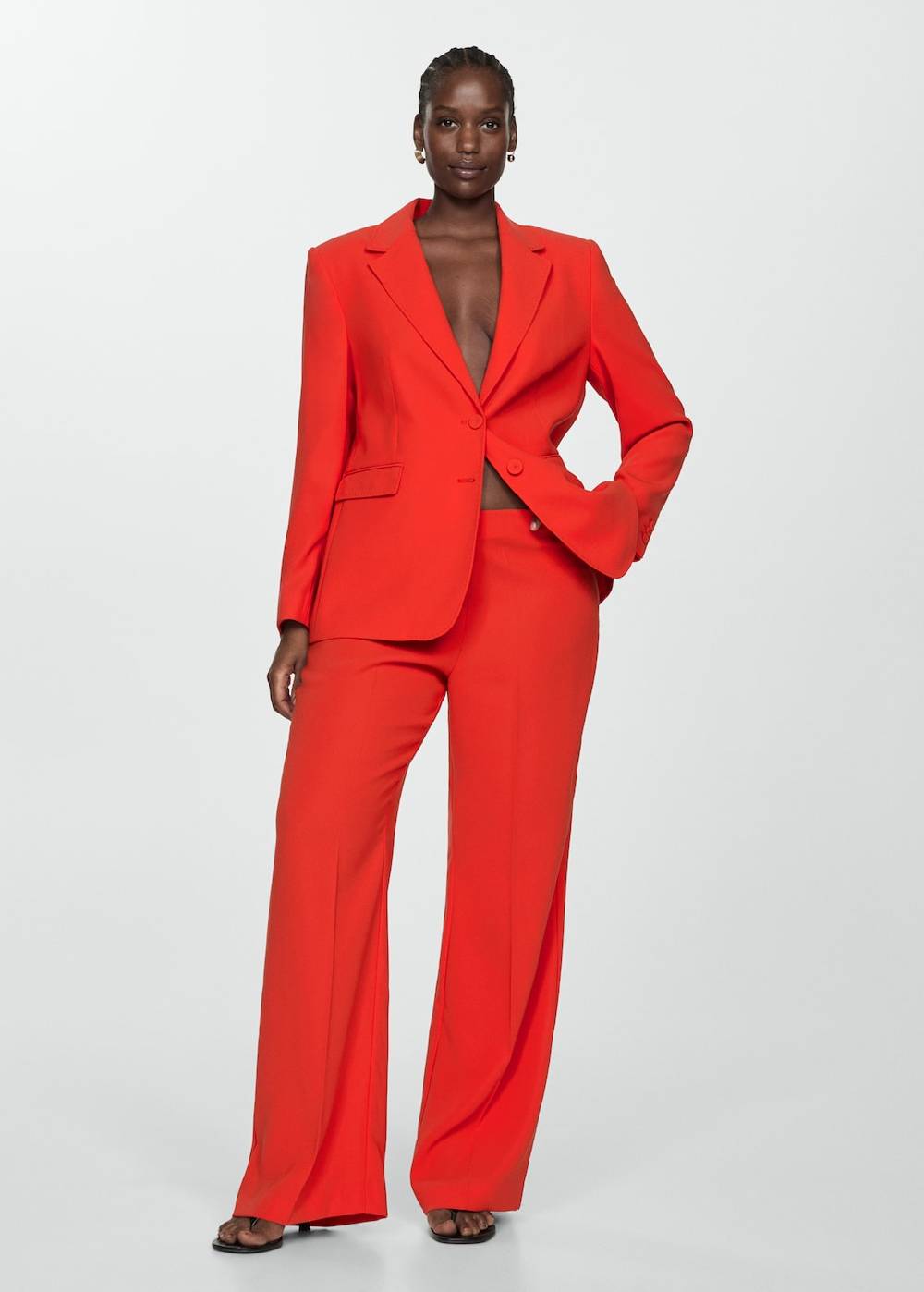 Mango Wideleg-Hose mit Gürtel Letzte 2 Tage