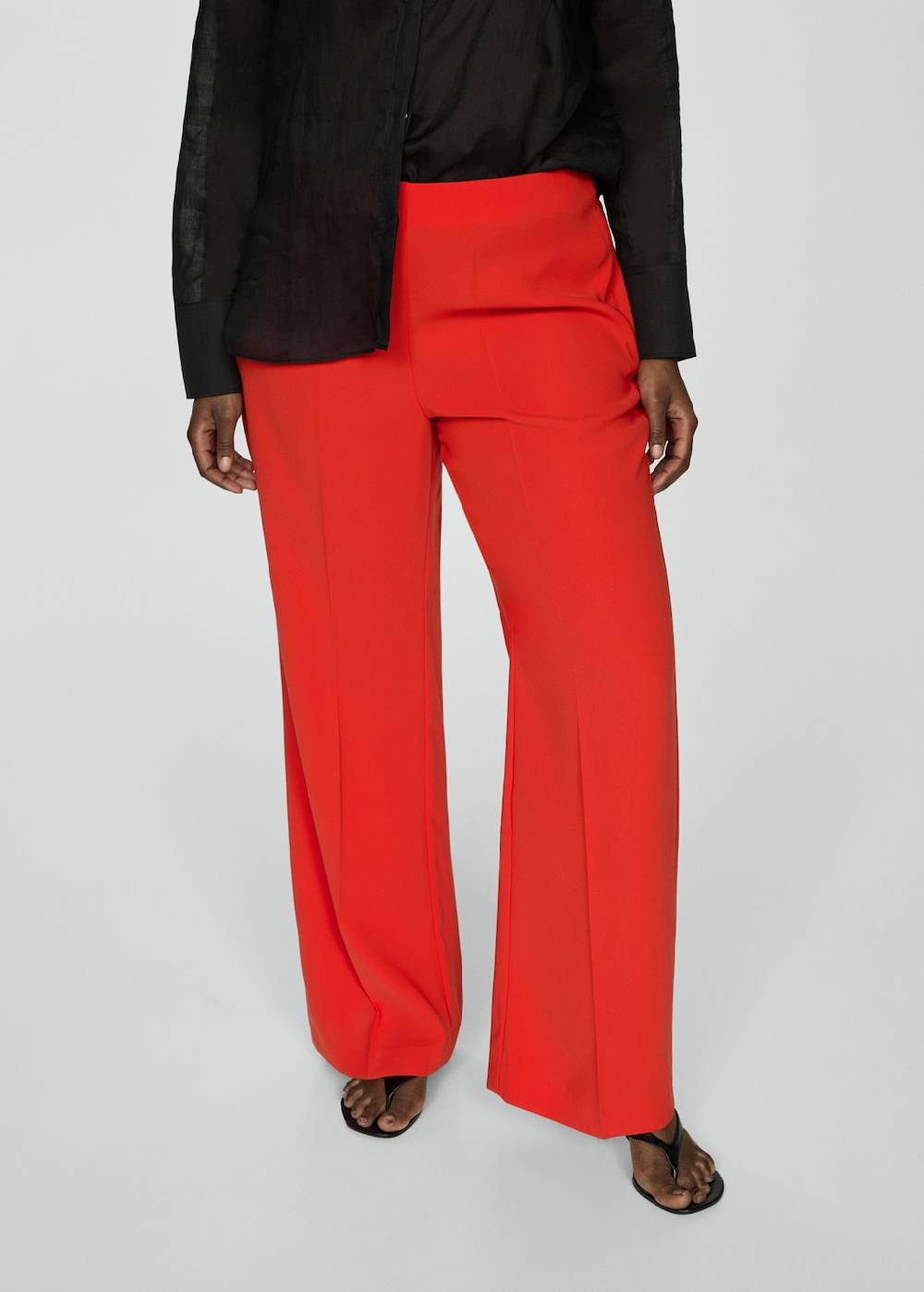 Mango Wideleg-Hose mit Gürtel Letzte 2 Tage