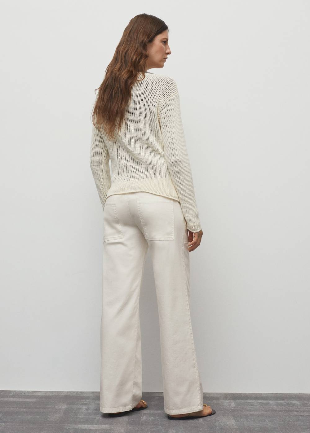 Mango Baumwollhose mit verstellbarer Kordel Letzter Tag