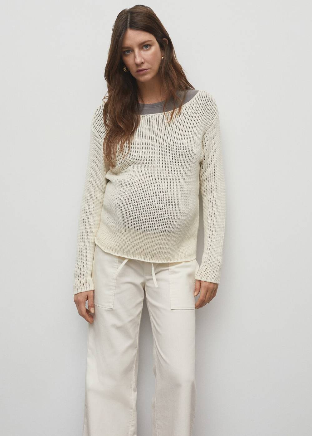 Mango Baumwollhose mit verstellbarer Kordel Letzter Tag