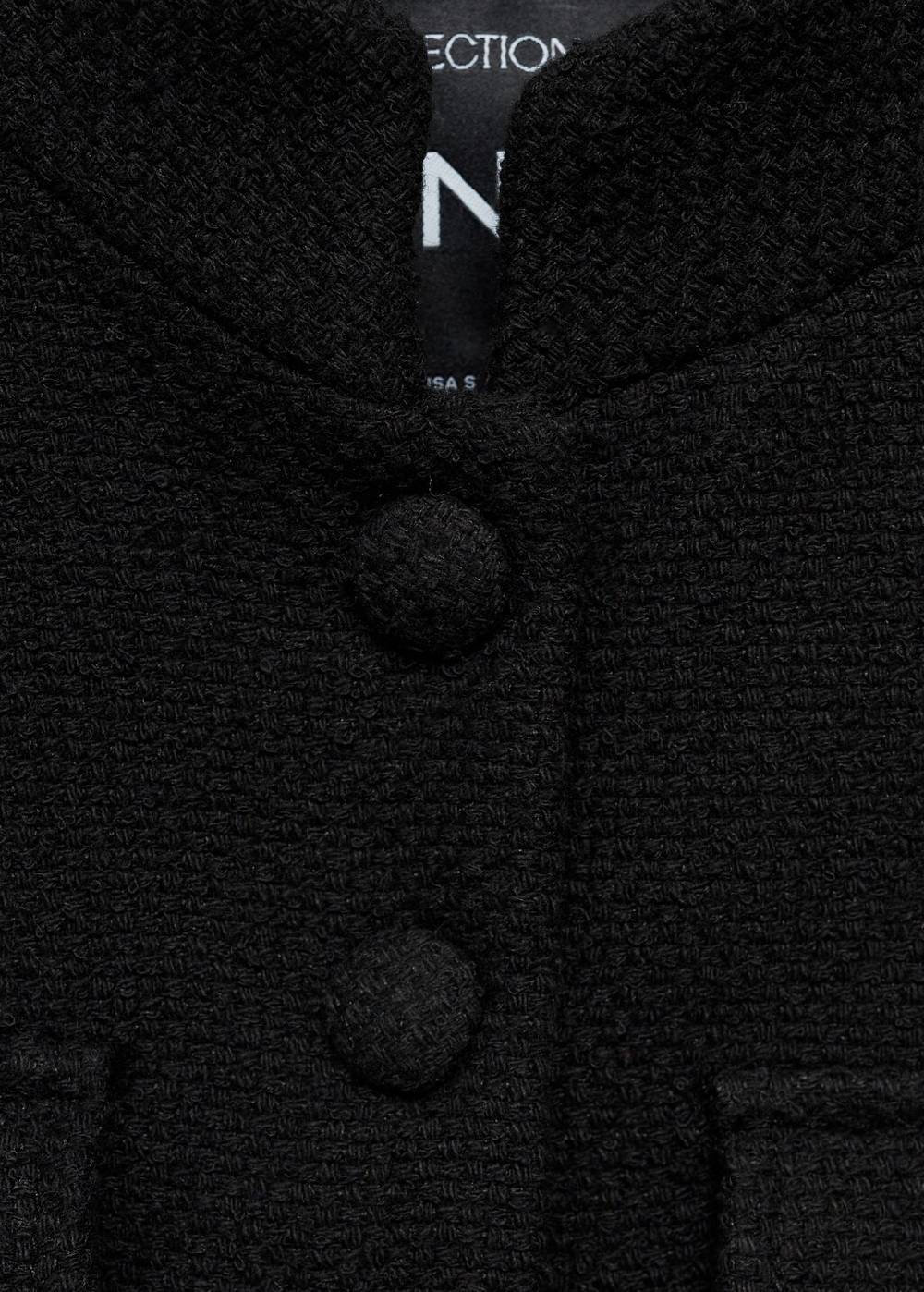Mango Tweed-Jacke mit Taschen Sonderangebot der Fabrik