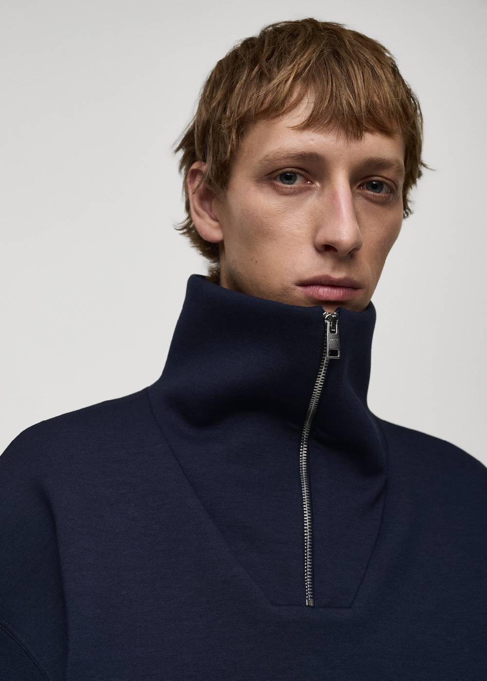 Mango Baumwoll-Sweatshirt mit Zip-Kragen Limitierter Zeitrabatt