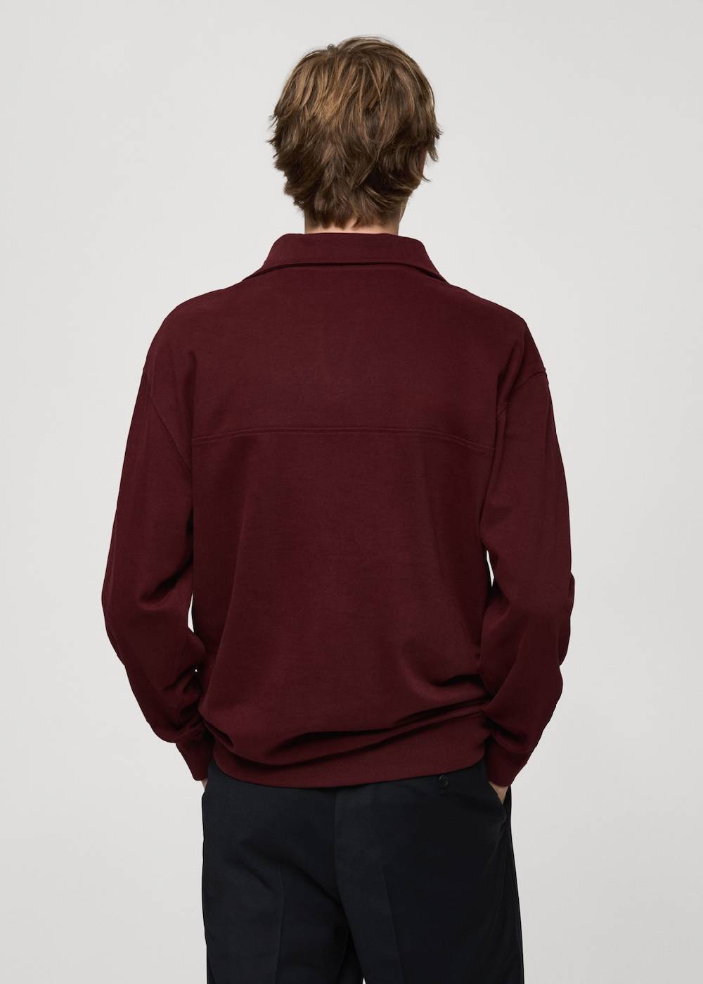 Mango Oversized-Sweatshirt mit Poloshirt-Kragen Sonderangebot