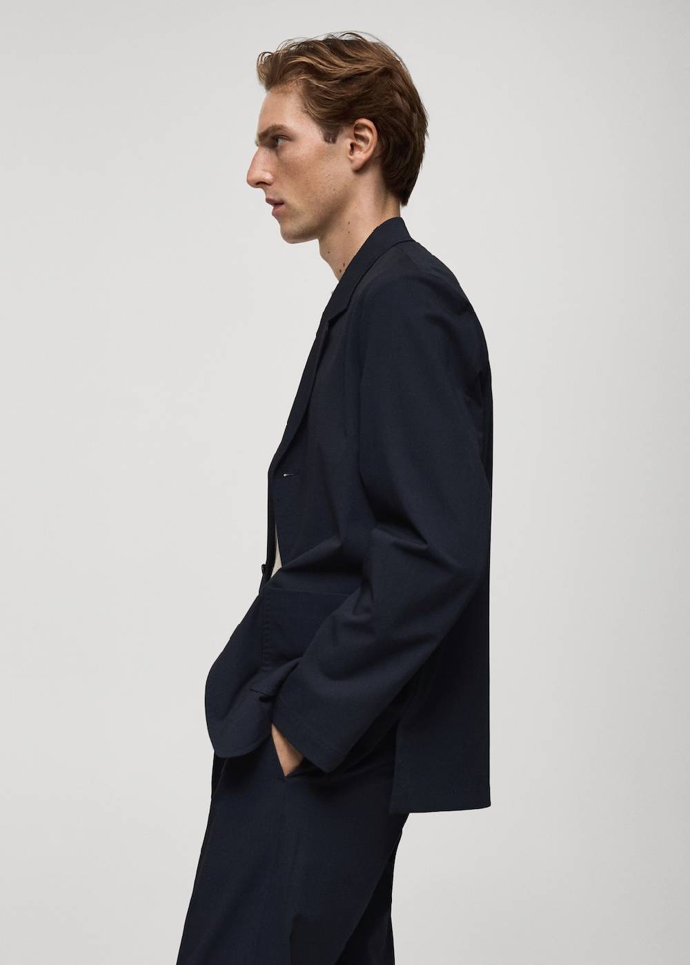 Mango Slim Fit-Anzugblazer mit Taschen Black Friday