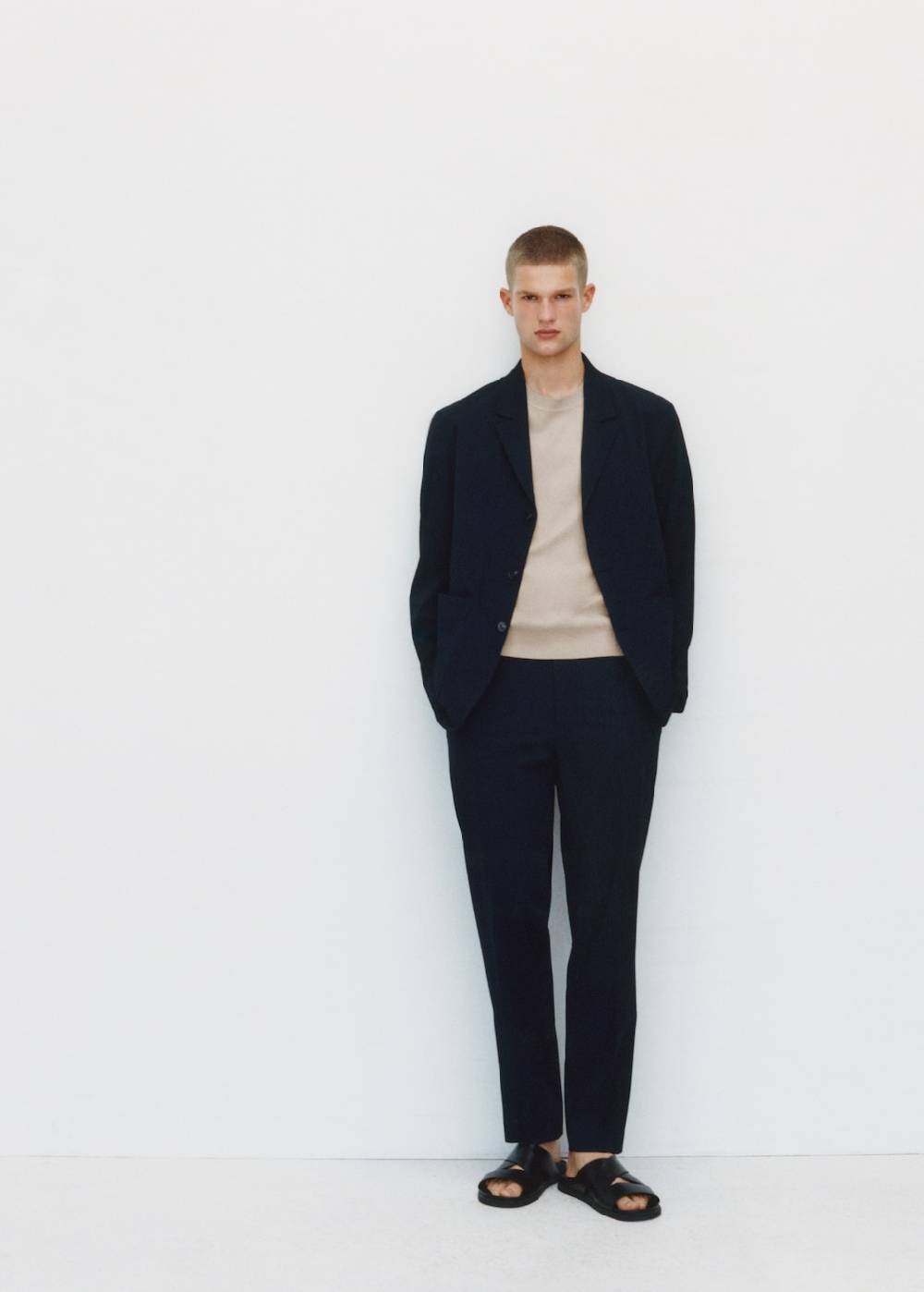 Mango Slim Fit-Anzugblazer mit Taschen Black Friday