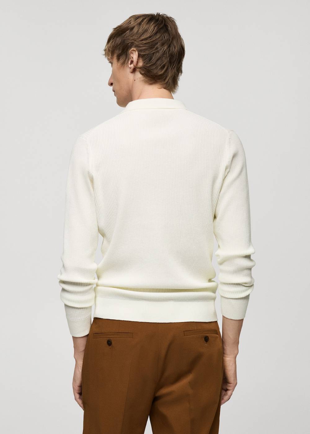 Mango Geripptes Poloshirt aus Baumwollgemisch Cyber Monday