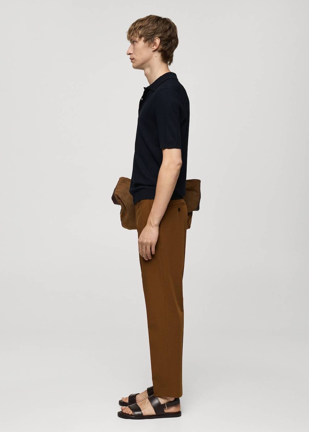 Mango Feinstrick-Poloshirt mit Rippmuster Weihnachtsangebot