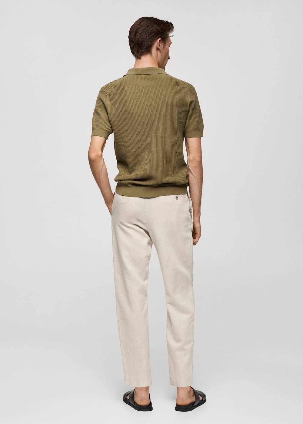 Mango Slim Fit-Leinenhose mit Kordel Muttertagsangebot