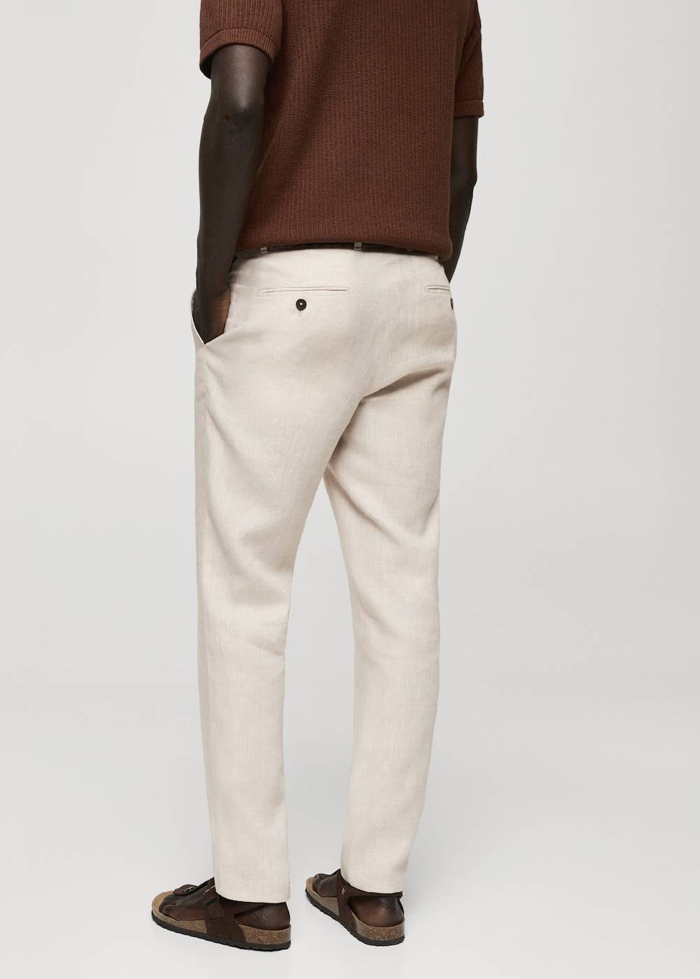 Mango Slim Fit-Hose aus 100 % Leinen Vatertagsangebot