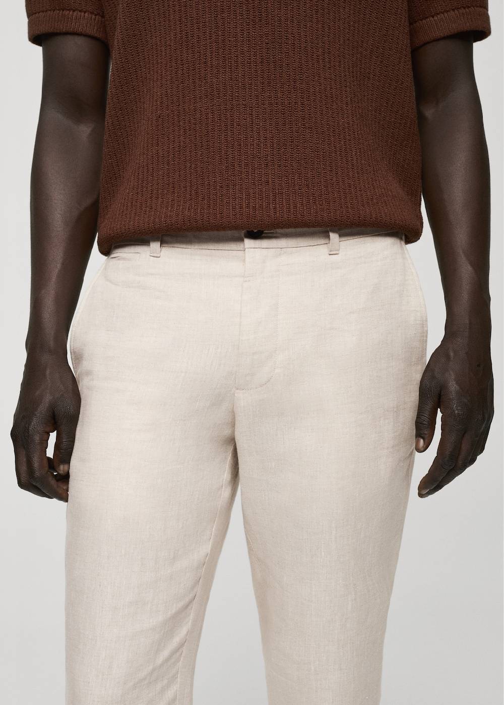 Mango Slim Fit-Hose aus 100 % Leinen Vatertagsangebot