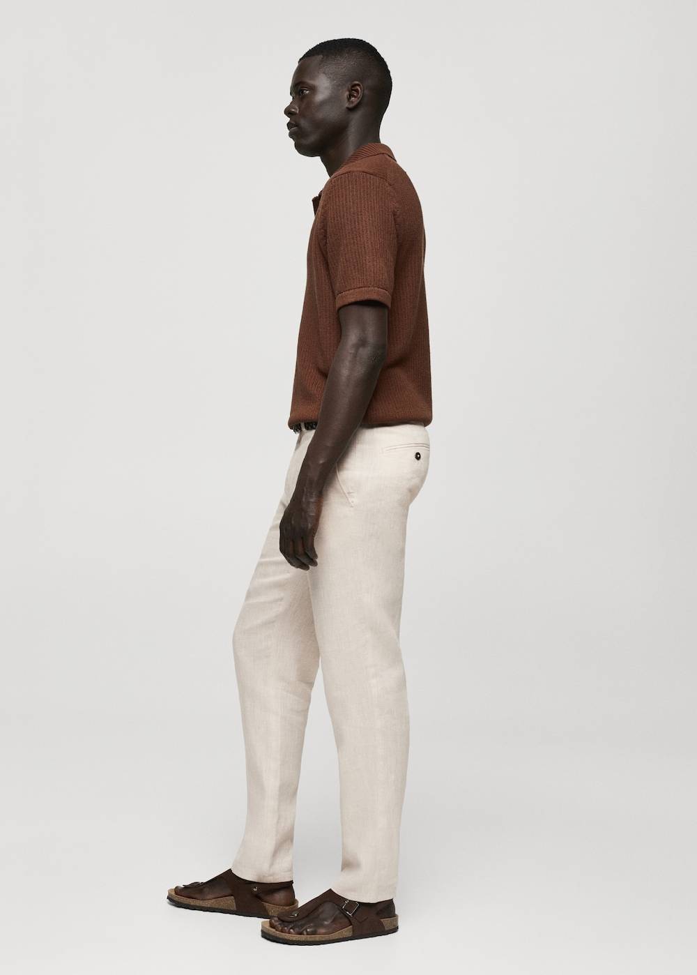 Mango Slim Fit-Hose aus 100 % Leinen Vatertagsangebot