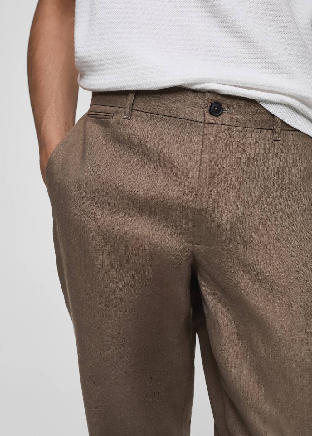 Mango Slim Fit-Hose aus 100 % Leinen Jubiläumsangebot