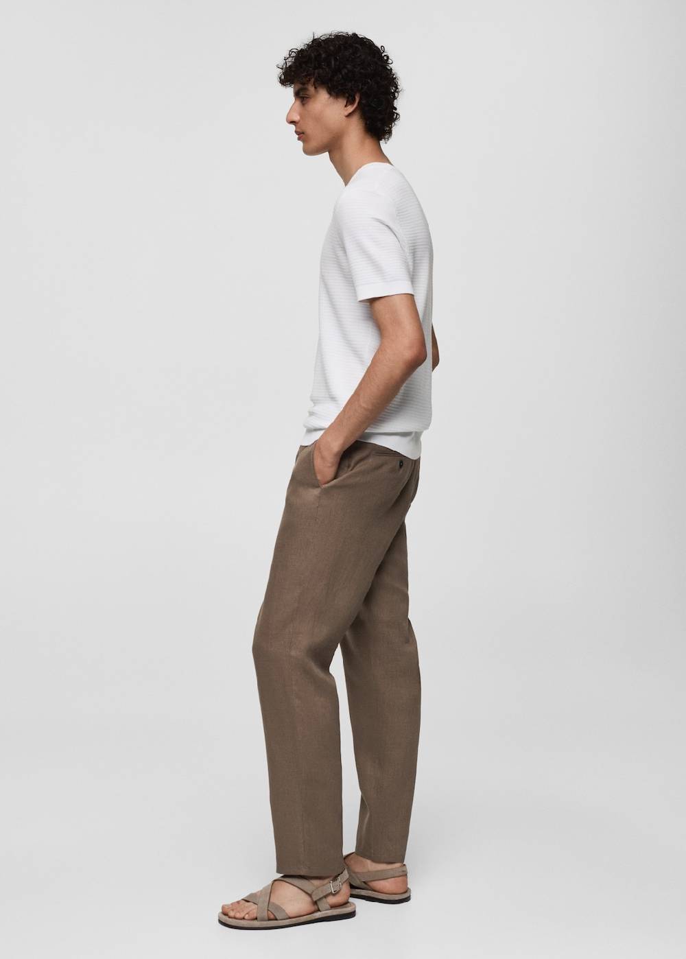 Mango Slim Fit-Hose aus 100 % Leinen Jubiläumsangebot