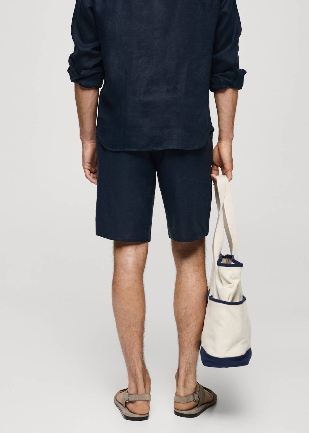 Mango Slim-Fit-Bermudashorts aus 100 % Leinen Große Rabatte
