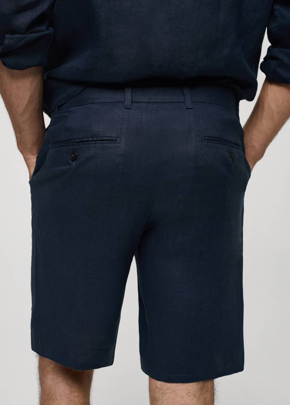 Mango Slim-Fit-Bermudashorts aus 100 % Leinen Große Rabatte