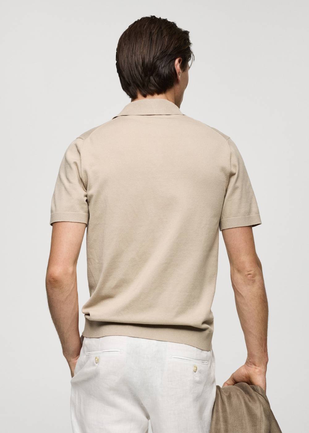 Mango Feinstrick-Poloshirt Räumungsverkauf