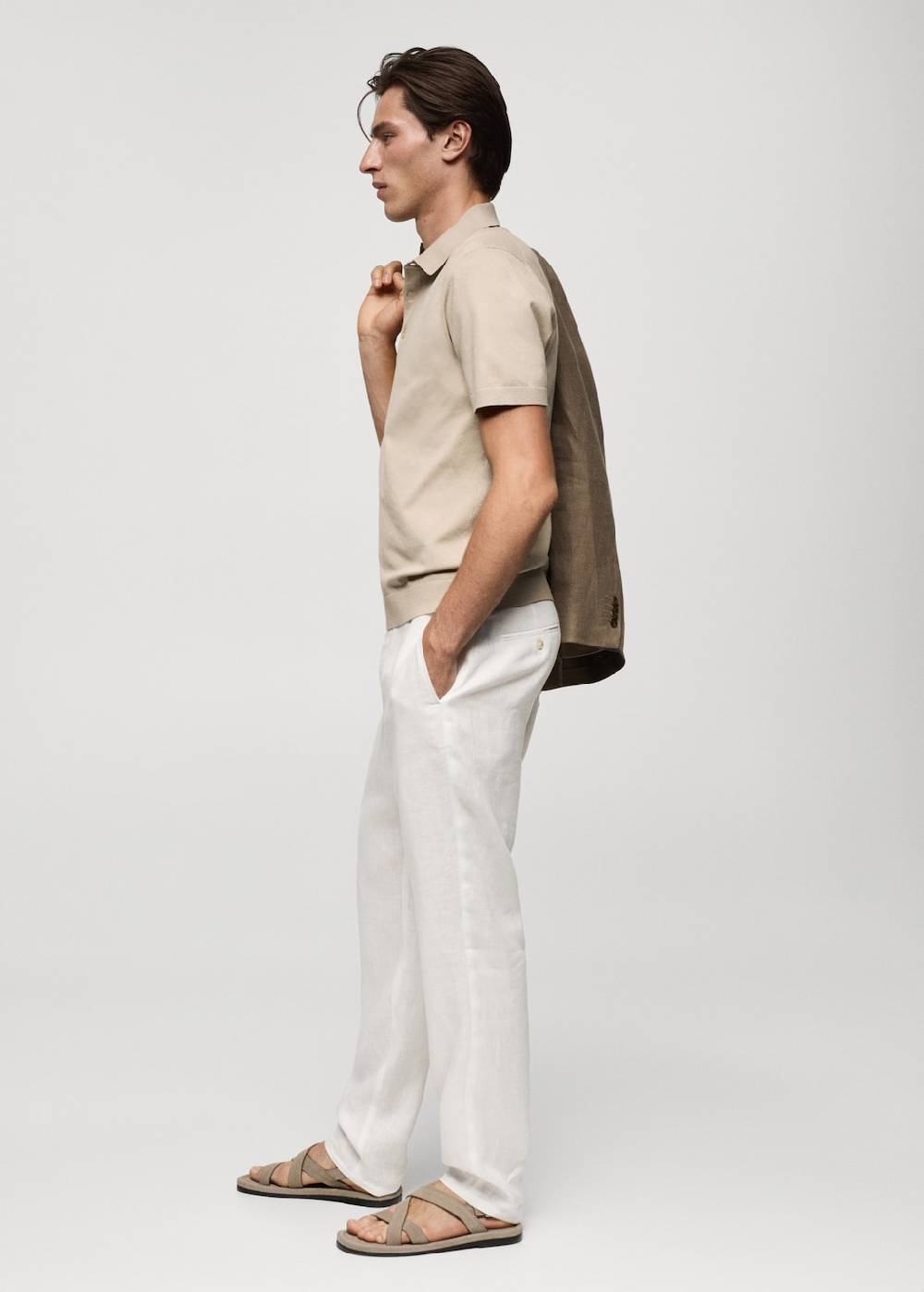 Mango Feinstrick-Poloshirt Räumungsverkauf