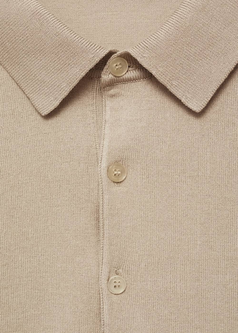 Mango Feinstrick-Poloshirt Räumungsverkauf
